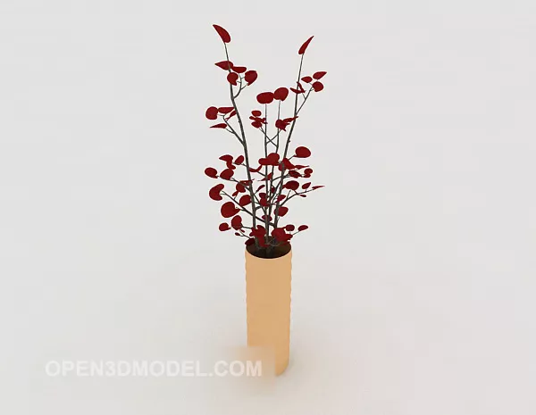 Red Bonsai Potted 3d model Red Bonsai Potted 3d model