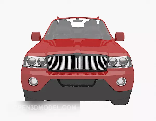 Red Car Sedan Style 3d model Red Car Sedan Style 3d model