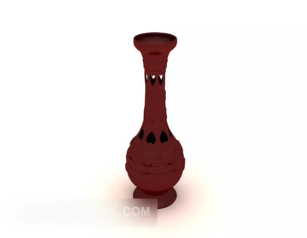 Red Decorative Bottle 3d model Red Decorative Bottle 3d model