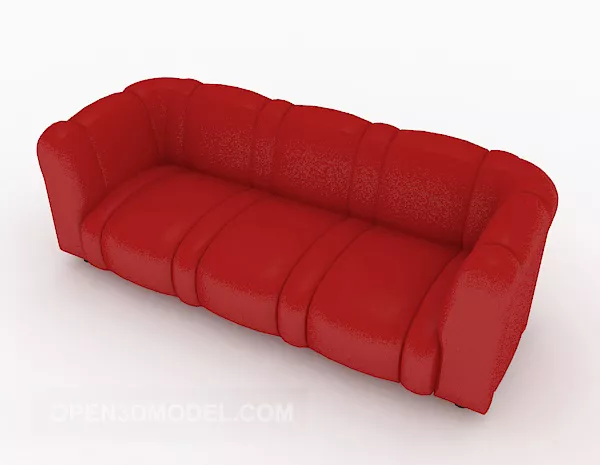 Red Generous Sofa Design 3d model Red Generous Sofa Design 3d model