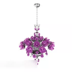 Red Home Chandelier V3 3d model