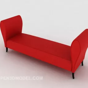 Red Home Lounge Chair 3d model