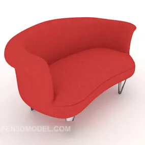 Red Home Sofa 3d model