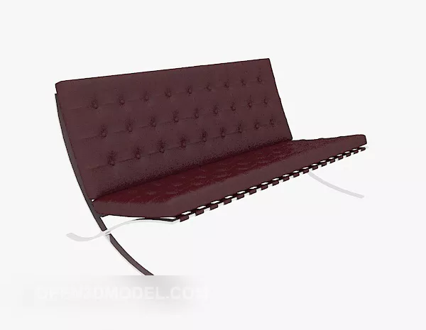 Red Leather Lounge Chair 3d model Red Leather Lounge Chair 3d model