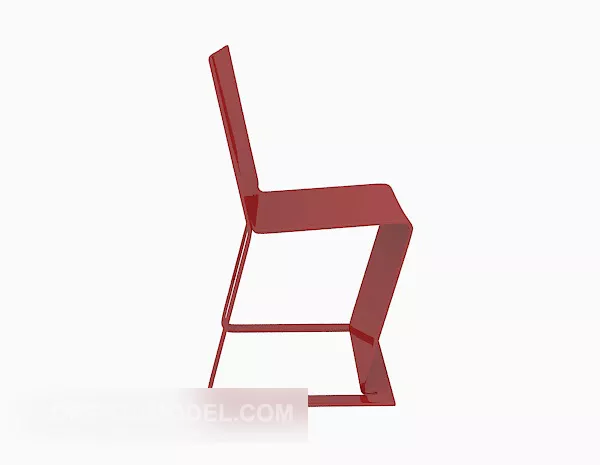 Red Minimalist Chair 3d model Red Minimalist Chair 3d model