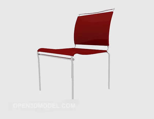 Red Minimalist Dining Chair 3d model Red Minimalist Dining Chair 3d model