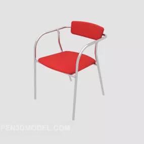 Red Minimalist Lounge Chair 3d model