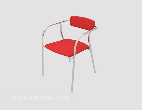 Red Minimalist Lounge Chair 3d model Red Minimalist Lounge Chair 3d model
