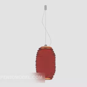 Red Modern Pendant Lamp Minimalist 3d model