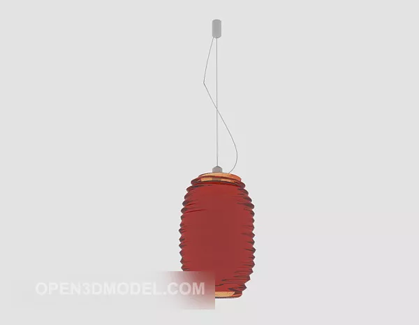 Red Modern Pendant Lamp Minimalist 3d model Red Modern Pendant Lamp Minimalist 3d model