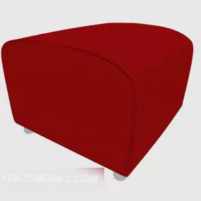 Red Modern Sofa Stool 3d model