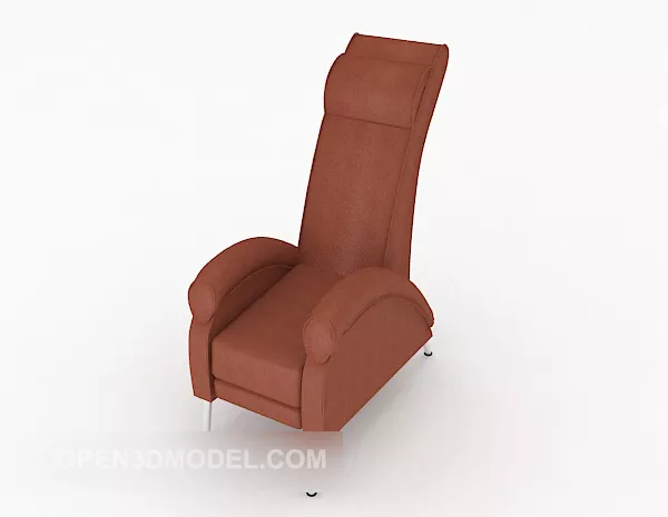 Red Home Casual Single Sofa 3d model Red Home Casual Single Sofa 3d model