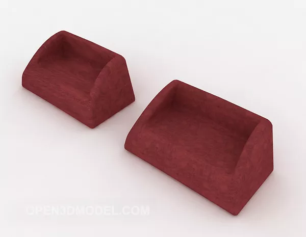 Red Personality Single Sofa Design 3d model Red Personality Single Sofa Design 3d model