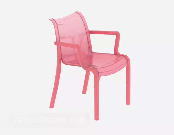 Red Plastic Lounge Chair 3d model Red Plastic Lounge Chair 3d model