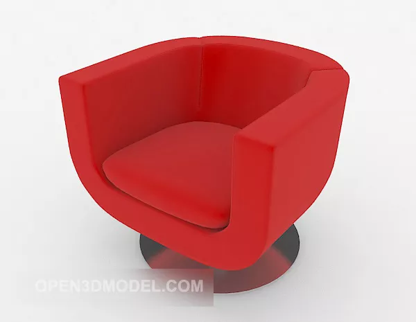 Restaurant Red Single Sofa 3d model Restaurant Red Single Sofa 3d model