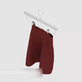 Red Skirt Pant 3d model