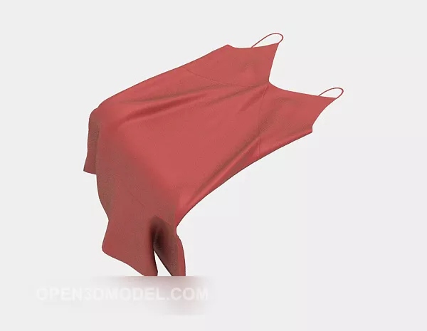 Red Sling Skirt Fashion 3d model Red Sling Skirt Fashion 3d model