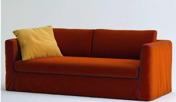 Red Sofa Fabric 3d model Red Sofa Fabric 3d model