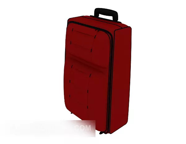 Red Suitcase 3d model Red Suitcase 3d model