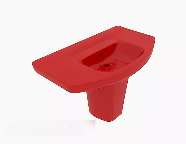 Large Washbasin Mirror With Cabinet 3d model