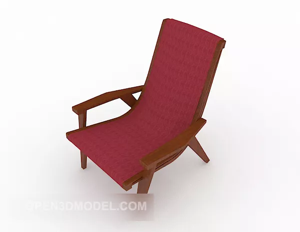 Red Wood Lounge Chair 3d model Red Wood Lounge Chair 3d model