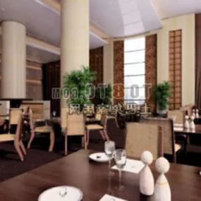 Asian Restaurant 3d model