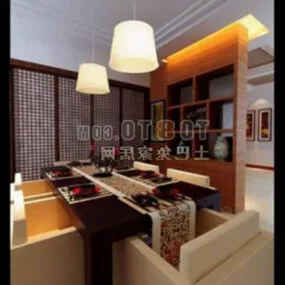 Small Dinning Room Kitchen Cabinet Interior 3d model