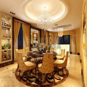 Dinning Room Circle Ceiling 3d model