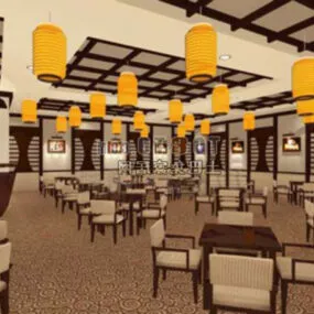 Restaurant Wedding Room Style Interior 3d model