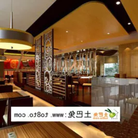 Restaurant Free Furniture 3d model