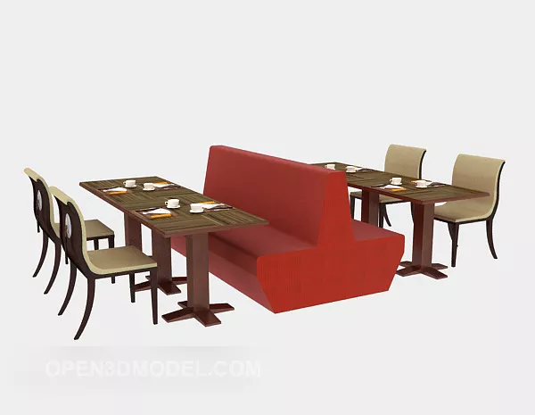 Restaurant Shophouse Building 3d model