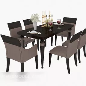 Restaurant Table Chair 3d model