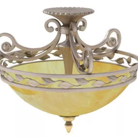 Retro Brass Chandelier Lighting 3d model