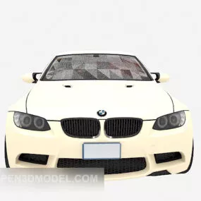White Bmw Sport Car 3d model