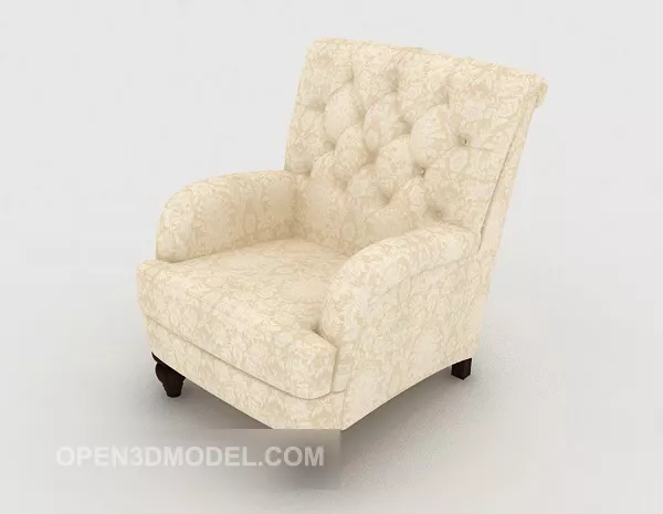 Rice White Single Sofa 3d model Rice White Single Sofa 3d model