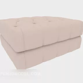 Rice White Sofa Stool 3d model