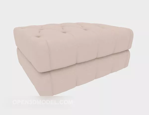 Rice White Sofa Stool 3d model Rice White Sofa Stool 3d model