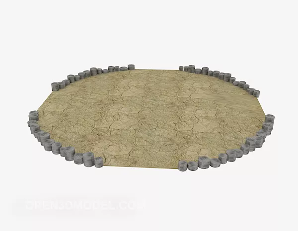 Green Sky Terrain Landscape 3d model