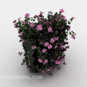 Bush Green Plant With Furniture 3d model