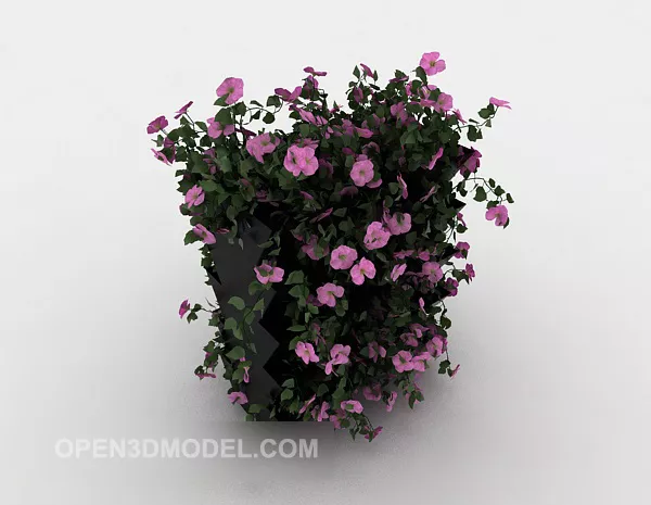 Decoration Bush With Stones 3d model