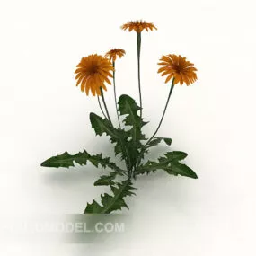 Roadside Wild Plant Flower 3d model