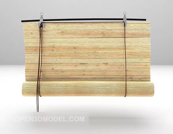 Roll Bamboo Curtain 3d model Roll Bamboo Curtain 3d model