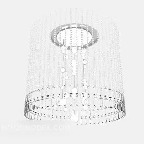 Round Crystal Chandelier 3d model