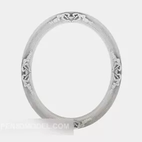 Round European Mirror 3d model