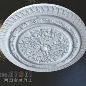 Round Plaster Ceiling Decor 3d model