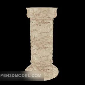 Round Stone Pillar Column 3d model