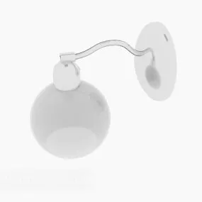 Round Wall Light White Color 3d model