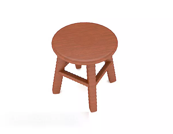 Round Bench Wood 3d model Round Bench Wood 3d model