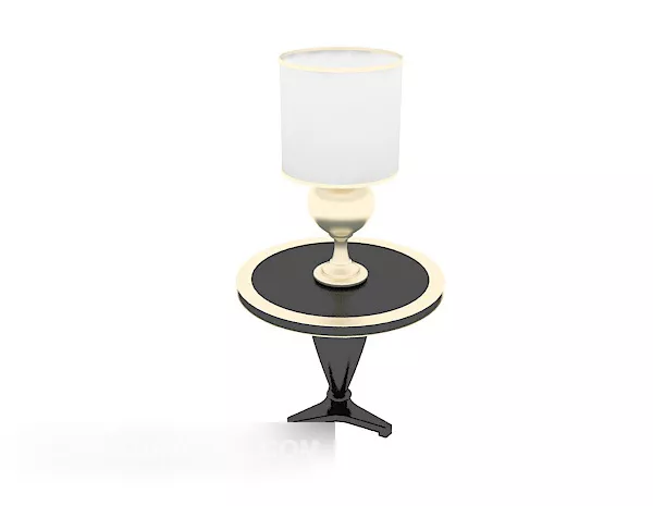 Round Black Small Side Table 3d model Round Black Small Side Table 3d model