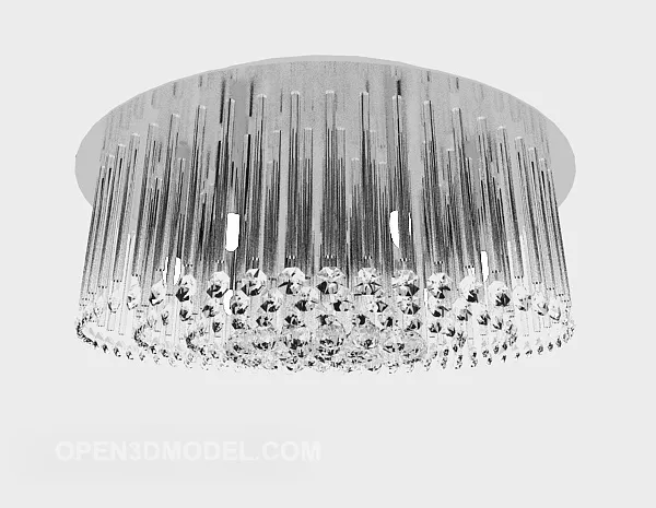 Round Ceiling Lamp Drop Diamonds 3d model Round Ceiling Lamp Drop Diamonds 3d model